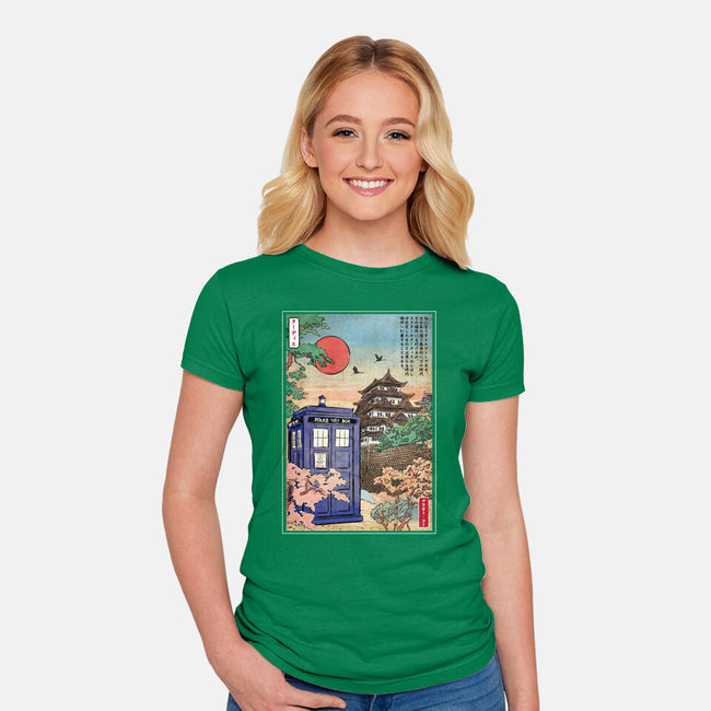 The Tardis in Japan-womens fitted tee-DrMonekers