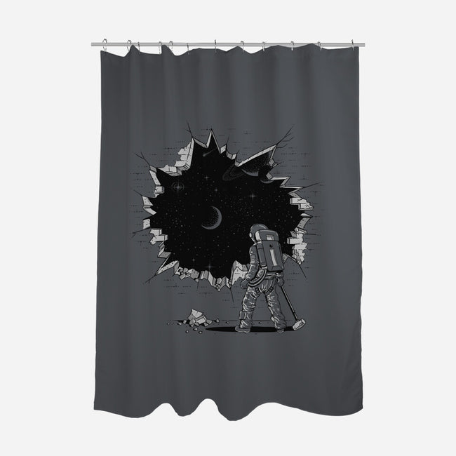 Breakthrough-none polyester shower curtain-Gamma-Ray
