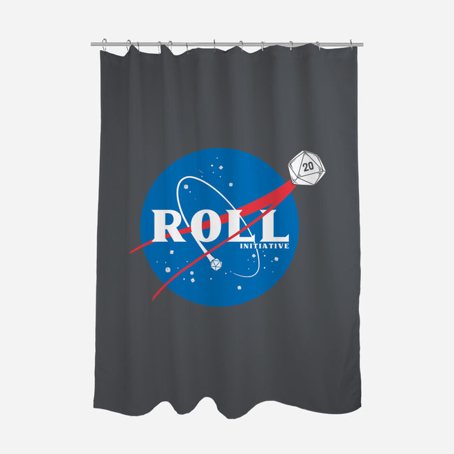 Space Roll-none polyester shower curtain-retrodivision