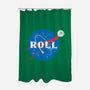 Space Roll-none polyester shower curtain-retrodivision