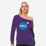 Space Roll-womens off shoulder sweatshirt-retrodivision