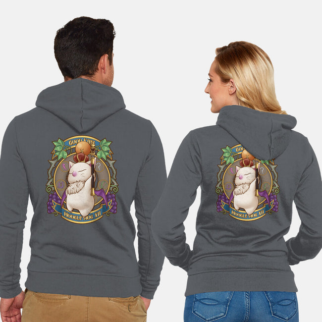 Moogle King-unisex zip-up sweatshirt-Sarya