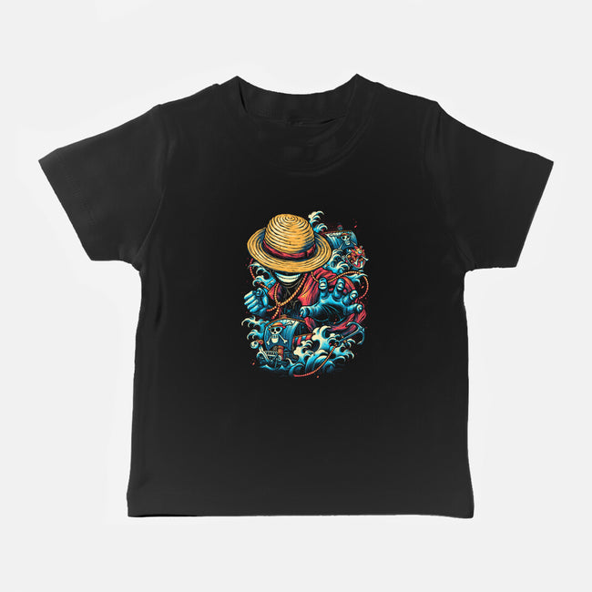 Colorful Pirate-baby basic tee-glitchygorilla