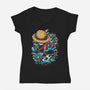 Colorful Pirate-womens v-neck tee-glitchygorilla