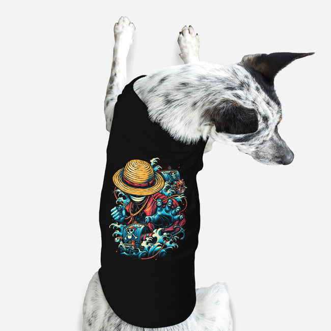 Colorful Pirate-dog basic pet tank-glitchygorilla