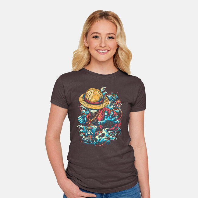 Colorful Pirate-womens fitted tee-glitchygorilla