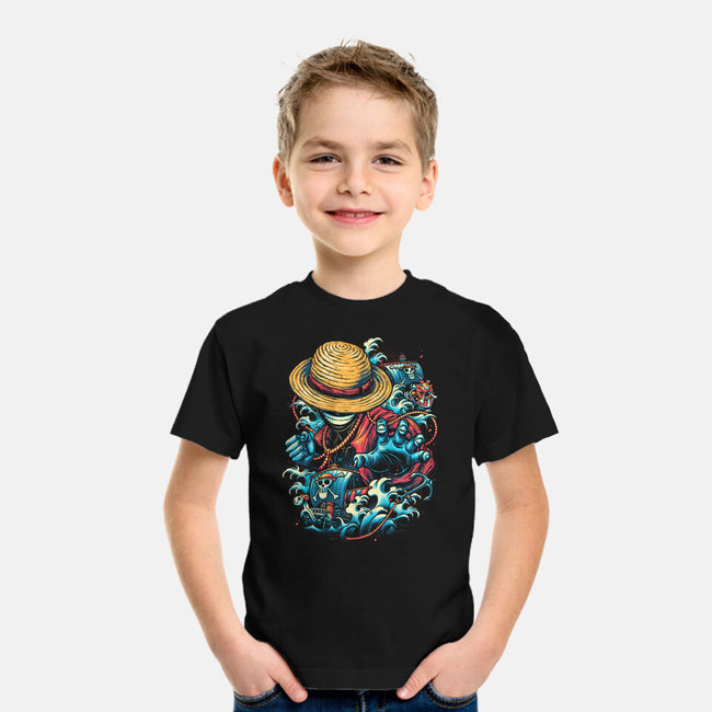 Colorful Pirate-youth basic tee-glitchygorilla