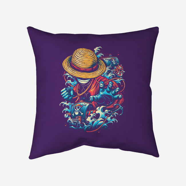 Colorful Pirate-none non-removable cover w insert throw pillow-glitchygorilla