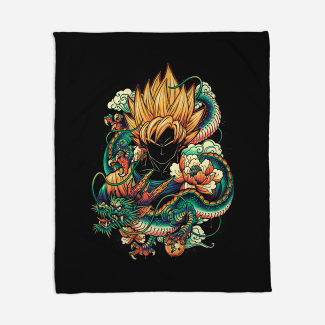 Colorful Dragon-none fleece blanket-glitchygorilla