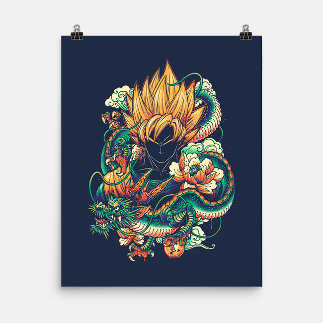 Colorful Dragon-none matte poster-glitchygorilla