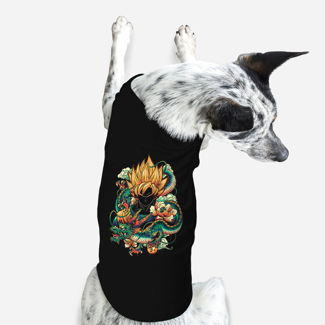 Colorful Dragon-dog basic pet tank-glitchygorilla