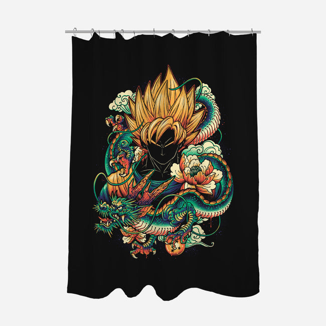 Colorful Dragon-none polyester shower curtain-glitchygorilla