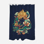 Colorful Dragon-none polyester shower curtain-glitchygorilla