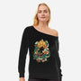 Colorful Dragon-womens off shoulder sweatshirt-glitchygorilla