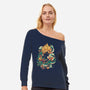 Colorful Dragon-womens off shoulder sweatshirt-glitchygorilla