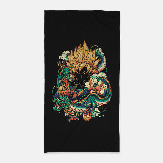 Colorful Dragon-none beach towel-glitchygorilla