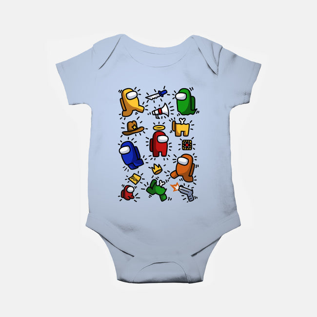 Among Haring-baby basic onesie-ducfrench