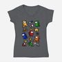 Among Haring-womens v-neck tee-ducfrench