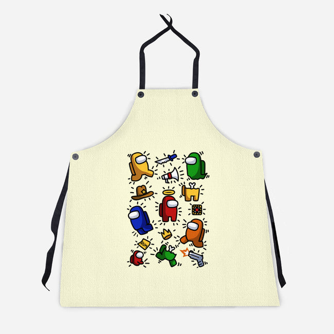 Among Haring-unisex kitchen apron-ducfrench