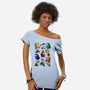 Among Haring-womens off shoulder tee-ducfrench