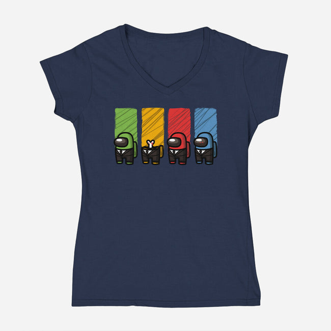 Reservoir Impostors-womens v-neck tee-ducfrench