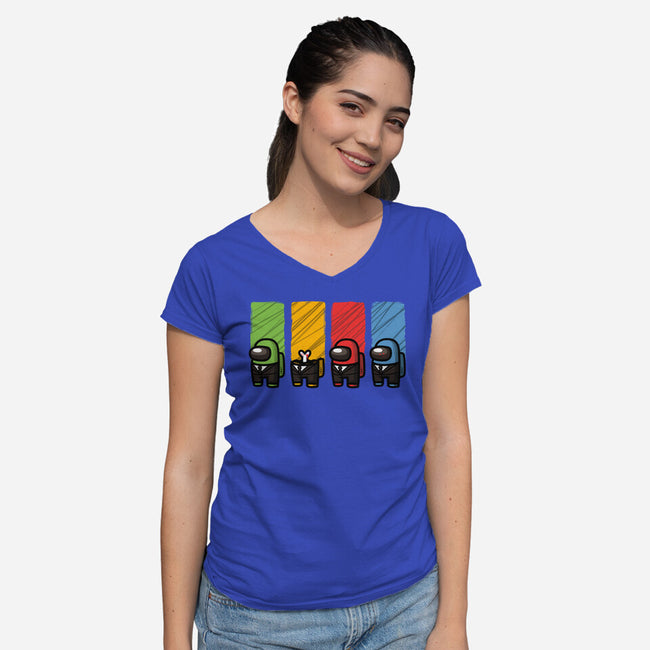 Reservoir Impostors-womens v-neck tee-ducfrench