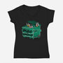 Meals On Wheels-womens v-neck tee-rocketman_art