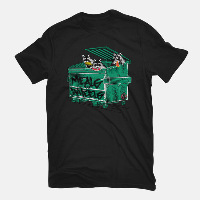 Meals On Wheels-womens basic tee-rocketman_art