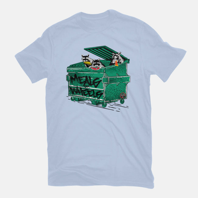 Meals On Wheels-womens basic tee-rocketman_art