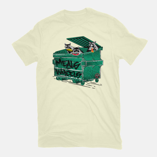 Meals On Wheels-womens basic tee-rocketman_art