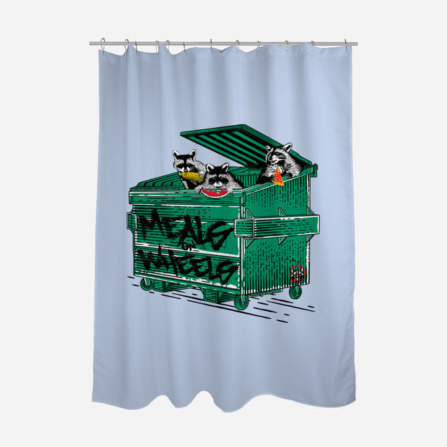 Meals On Wheels-none polyester shower curtain-rocketman_art