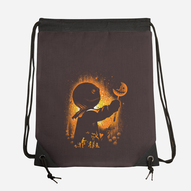 Ghost Of Halloween-none drawstring bag-alemaglia