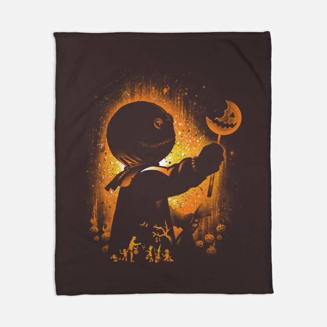 Ghost Of Halloween-none fleece blanket-alemaglia