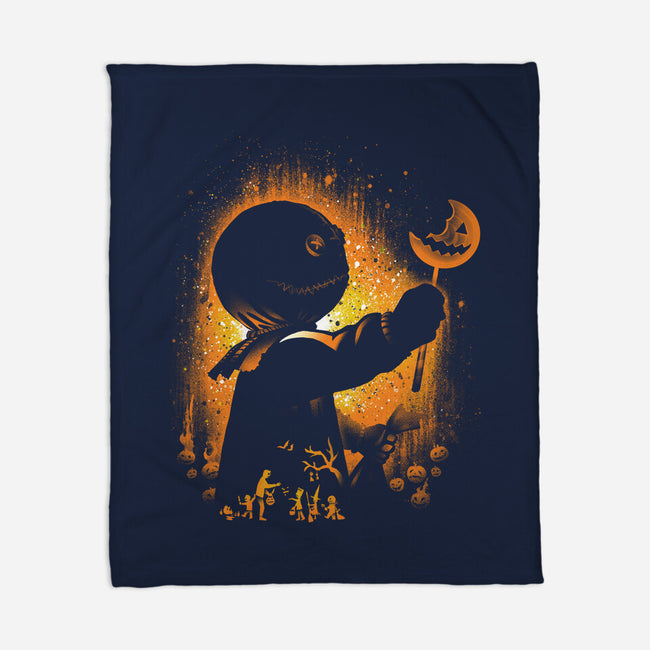 Ghost Of Halloween-none fleece blanket-alemaglia