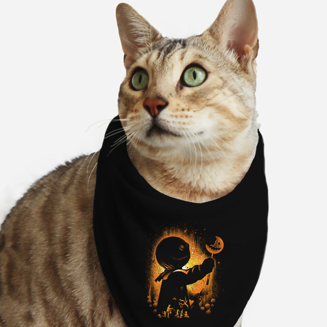 Ghost Of Halloween-cat bandana pet collar-alemaglia