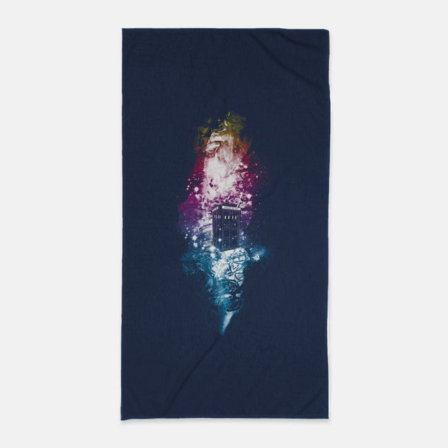 Lost In Multi-Colored Space-none beach towel-kharmazero