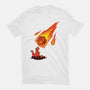 Critical Strike!-womens fitted tee-theteenosaur