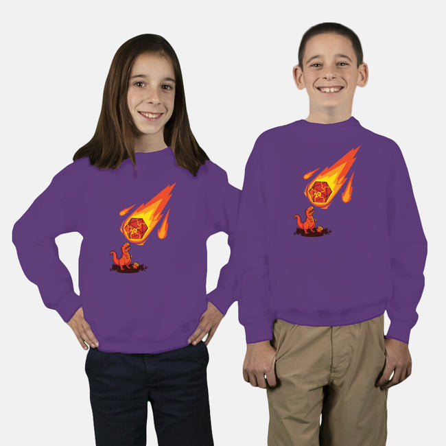 Critical Strike!-youth crew neck sweatshirt-theteenosaur