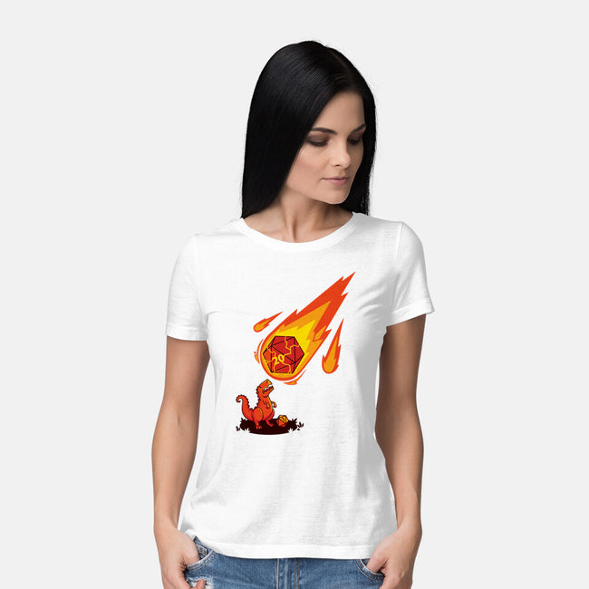 Critical Strike!-womens basic tee-theteenosaur