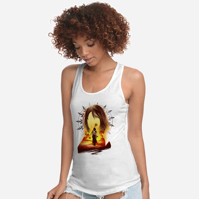 Summoner Of Spira-womens racerback tank-hypertwenty