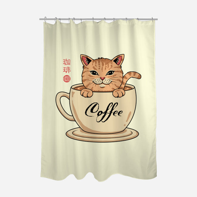Nekoffee-none polyester shower curtain-vp021