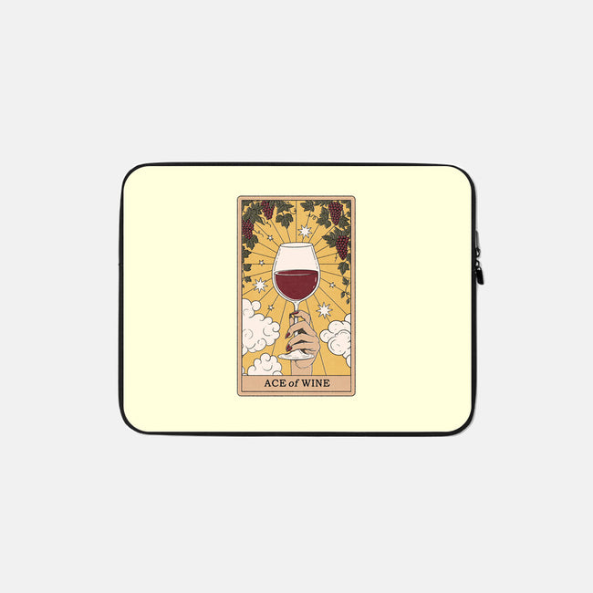 Ace of Wine-none zippered laptop sleeve-Thiago Correa