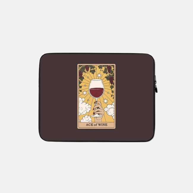 Ace of Wine-none zippered laptop sleeve-Thiago Correa