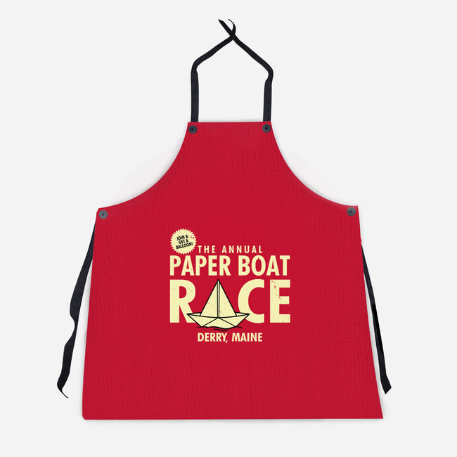 The Annual Paper Boat Race-unisex kitchen apron-Boggs Nicolas