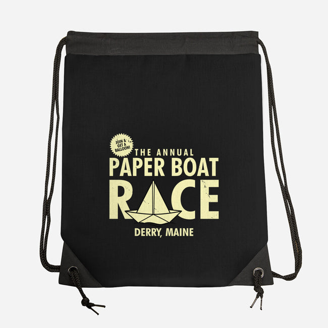 The Annual Paper Boat Race-none drawstring bag-Boggs Nicolas