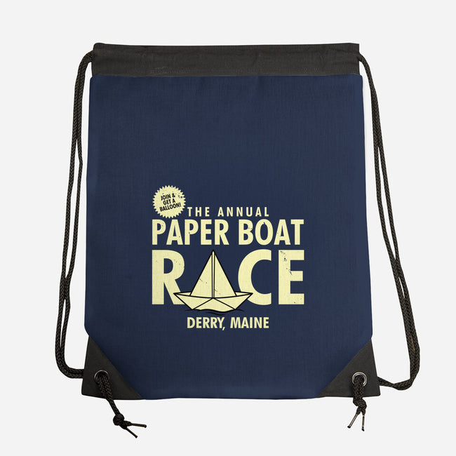 The Annual Paper Boat Race-none drawstring bag-Boggs Nicolas