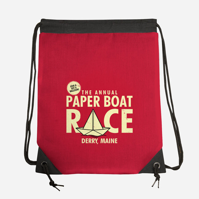 The Annual Paper Boat Race-none drawstring bag-Boggs Nicolas