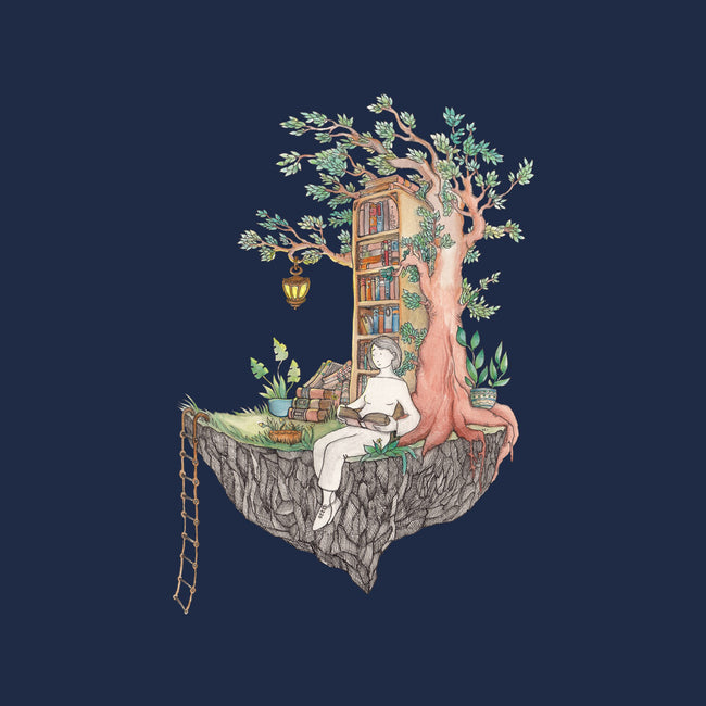Library Island-none removable cover w insert throw pillow-Disha Lu