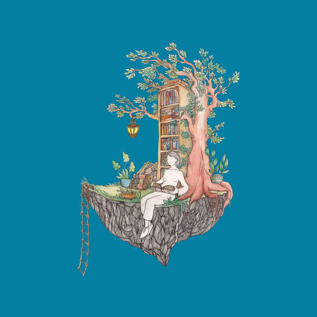 Library Island-none removable cover w insert throw pillow-Disha Lu