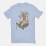 Library Island-womens basic tee-Disha Lu